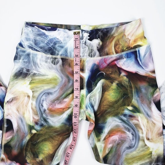 Leostar Athletica Abstract Swirl Multi Color Print Workout leggings Women's SZ 6 - Picture 4 of 9